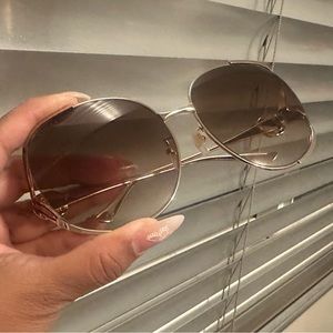 Gucci Round Sunglasses With Web